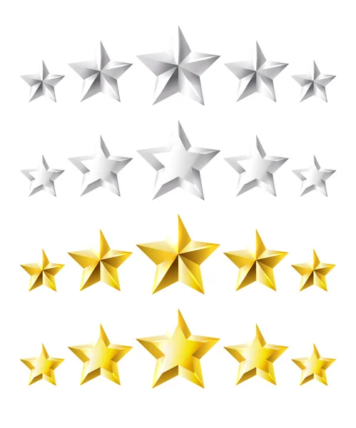 Cinq étoiles de notation — Image vectorielle