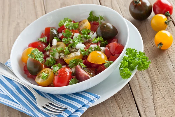 Salada de tomate fresco — Fotografia de Stock