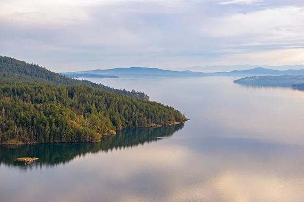 Scénický Pohled Oceán Pobřeží Maple Bay Ostrově Vancouver Britská Kolumbie Stock Obrázky