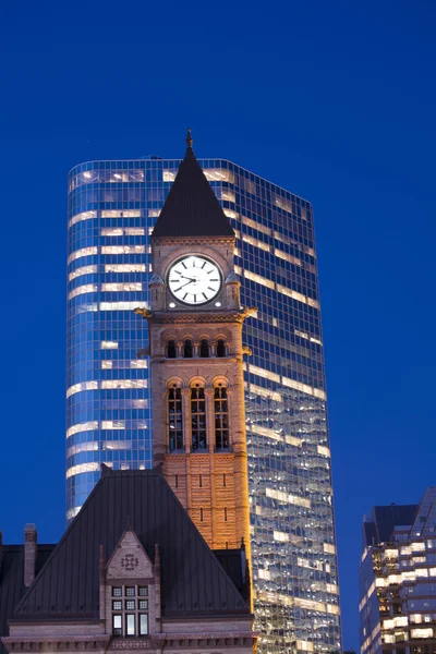 Toronto velho detalhe da torre da prefeitura — Fotografia de Stock