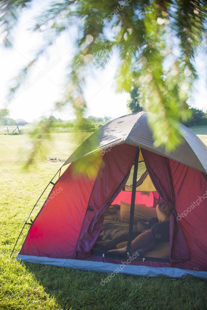 Tent on a camping site