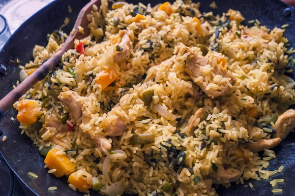 Paella cubana - piatto di riso tradizionale — Foto Stock