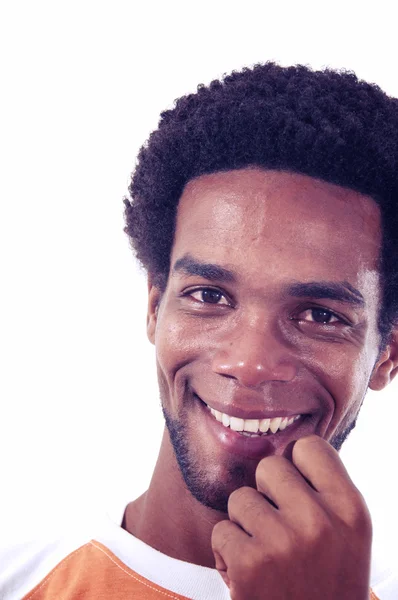 Joyful smile in african hispanic man — Stock Photo, Image