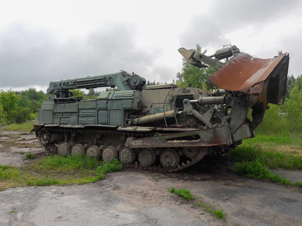 Viejo Equipo Ingeniería Militar Abandonado Que Trabajó Para Eliminar Desastre — Foto de Stock