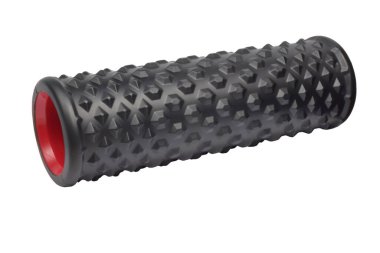 Sporcular için sivilceli masajcı, masaj ve beyaz kesim arka planında kan dolaşımını iyileştiren