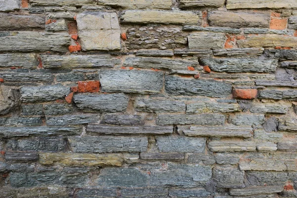 Textura Pedra Colocada Parede Diferentes Formas Tons Para Toda Moldura — Fotografia de Stock