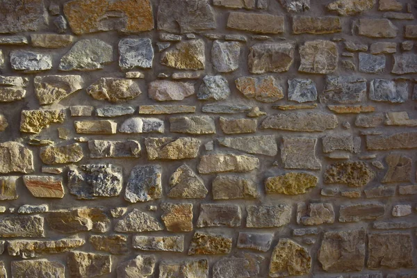 Struktura Kamene Rozložená Stěně Různých Tvarů Odstínů Pro Celý Rám — Stock fotografie