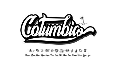 El yazısı kaligrafik alfabe. Fırça yazı tipi, betik.