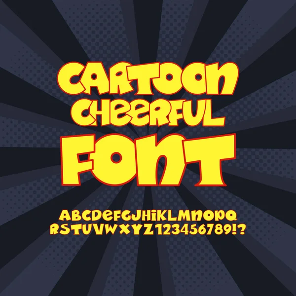 Moderno efecto de fuente retro arte pop. Comics estilo superhéroe fuente, letras del alfabeto y números. — Vector de stock