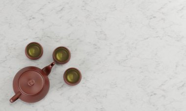 Boş altın antika hazine sandığı. Beyaz arka planda ve duvar kağıdında izole edilmiş. 3B Hazırlama.