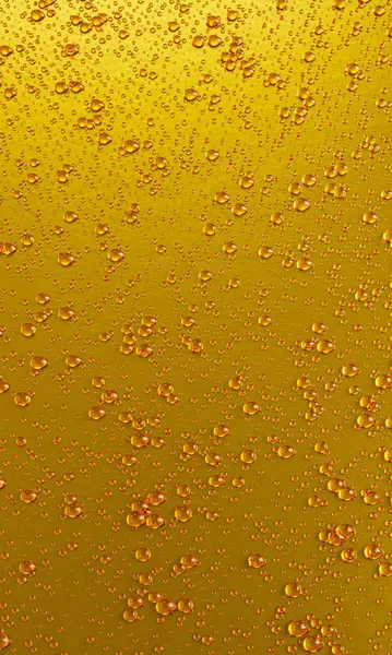 Spousta Kapek Vody Kovové Nebo Kovové Povrchy Žlutých Zlatých Odstínech — Stock fotografie