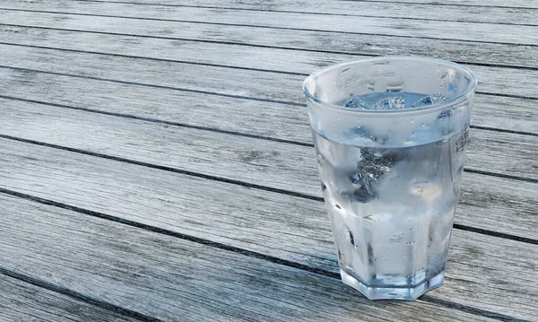 Woda Oczyszczona Lub Soda Przezroczystej Szklance Piwa Zimna Woda Szklance — Zdjęcie stockowe