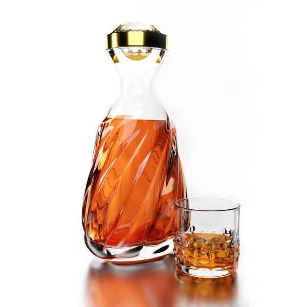 Tiszta Üvegek Elegáns Poharak Alkoholtartalmú Italok Például Brandy Whisky Tárolására — Stock Fotó