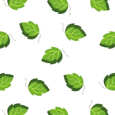 Kiremit dokusu, Hollywood dokusu, duvar çıkartması ve tekstil tasarımı için Yeşil Yaprak İllüstrasyonunun kusursuz kare deseni..