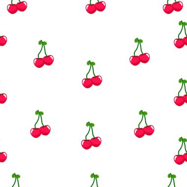 Cheery Fruit ile pürüzsüz kare desen, fayans dokusu için Yaprak, Hollywood dokusu, duvar çıkartması ve tekstil tasarımı.