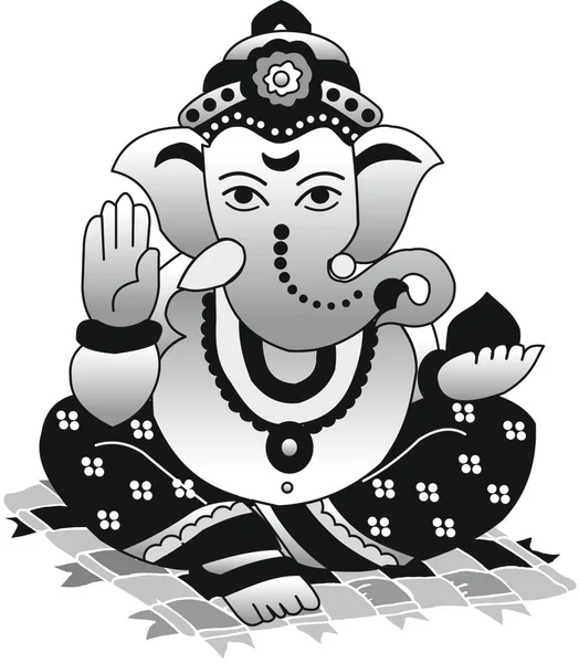 Indian Wedding Symbol Ganpati Met Stylish Naam Boek Design Vector — Stockfoto