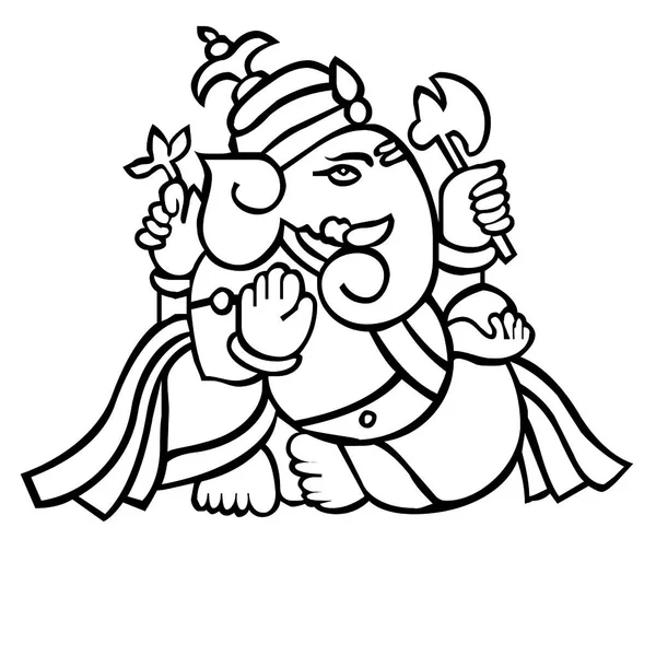 Ganesha Der Herr Der Weisheit Design Art Illustration — Stockfoto