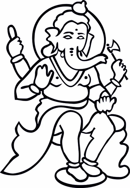 Ganesha Senhor Sabedoria Design Ilustração Arte — Fotografia de Stock