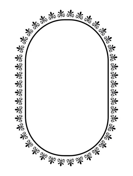 black ornamental Oval vintage decorative frame for hindu religion and weddings with isolated background