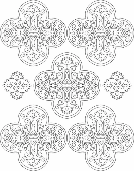 Figure mandala for coloring doodles sketch good mood and uses ceramic tiles also in fabric textile pattern