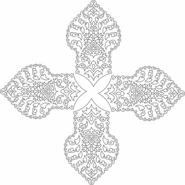 Dekoratif daire desenli elementin mandala tasarımı