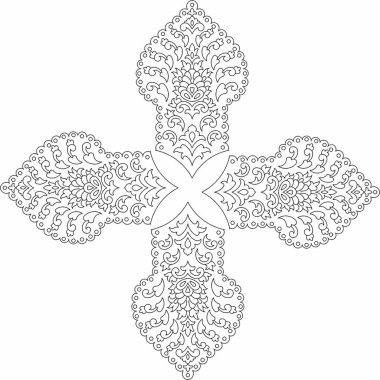 Dekoratif daire desenli elementin mandala tasarımı