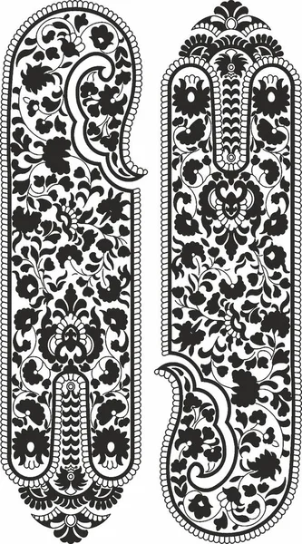 Verticaal Bloemenpatroon Element Indisch Ornament Stock Afbeelding — Stockfoto