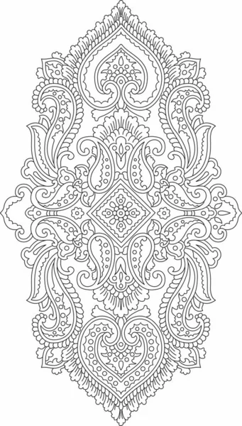Preto Branco Original Mão Desenhar Linha Arte Ornamentado Flor Design Fotos De Bancos De Imagens