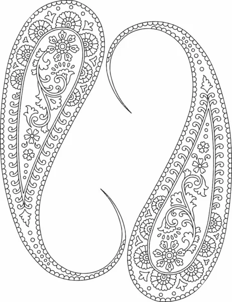 Indian Saree Embroidery Design Voor Textiel Keramische Industrie — Stockfoto