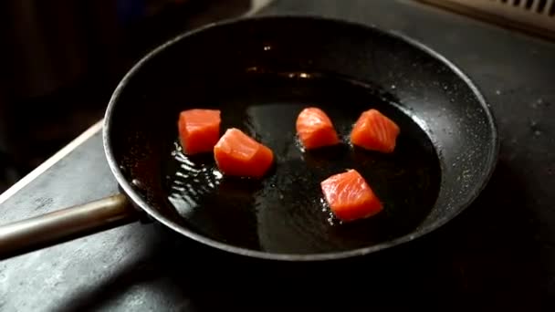 Primer Plano Deliciosa Cocina Asiática — Vídeos de Stock