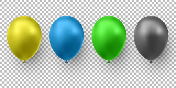 Globo Color Brillante Realista Globos Para Cumpleaños Eventos Navideños Fiestas — Vector de stock