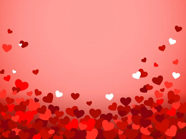 Dia Dos Namorados Fundo Com Corações Banner Para Dia Dos —  Vetores de Stock