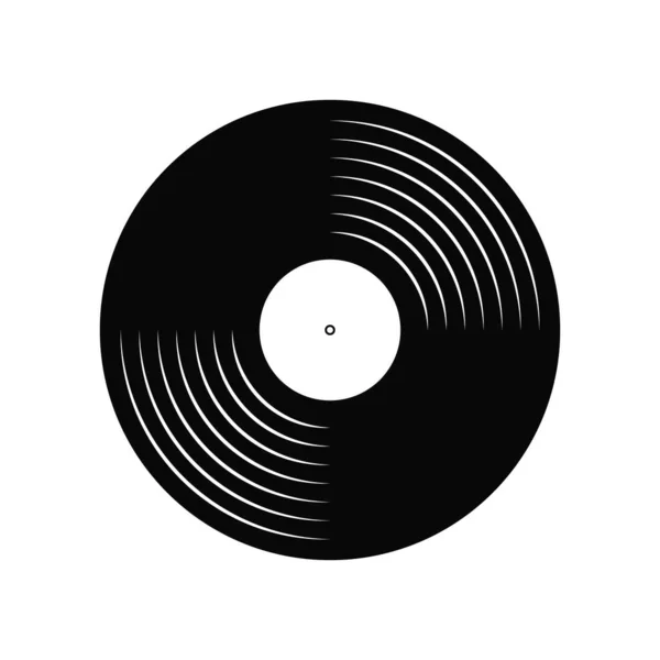 Vinil müzik plağı. Retro ses diskinin tasarımı. Örtülü gramofon diski. Vektör illüstrasyonu.