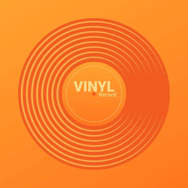 Grabación Música Vinilo Diseño Disco Audio Retro Disco Gramófono Vintage — Vector de stock