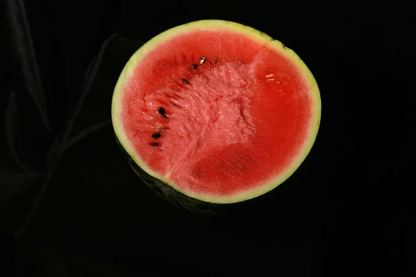 Watermelon Black Background — Stock Photo, Image