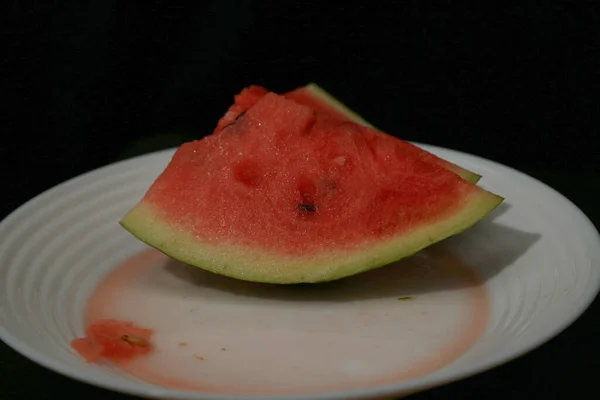 Watermelon Black Background — Stock Photo, Image