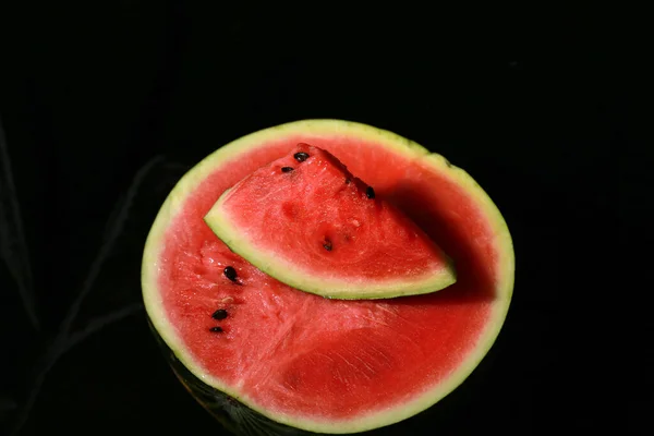 Watermelon Black Background — Stock Photo, Image