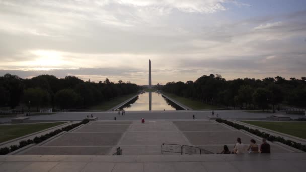 Washington Monumento Verão Nascer do sol — Vídeo de Stock