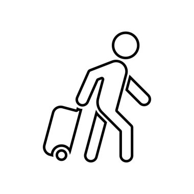 Turistlerin vektör illüstrasyon simgesi