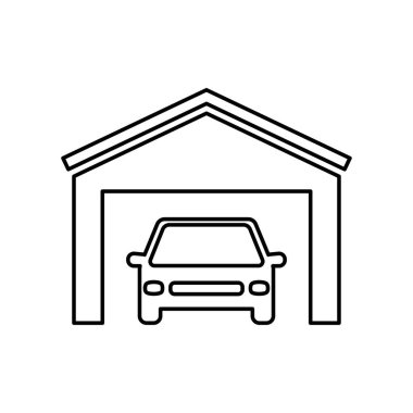 Garajın vektör illüstrasyon simgesi