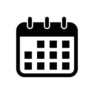 Takvimin vektör illüstrasyon simgesi