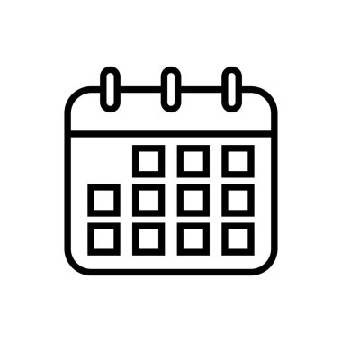 Takvimin vektör illüstrasyon simgesi