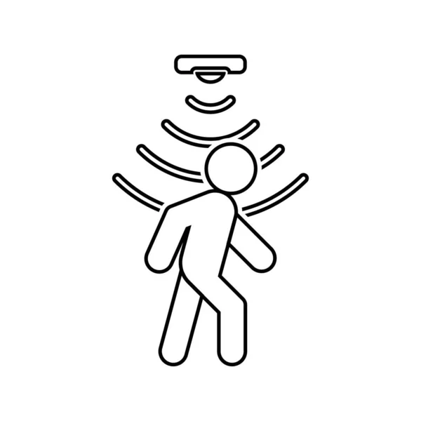 Vektor Illustration Symbol Des Bewegungssensors — Stockvektor