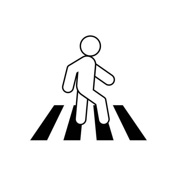 Vektor Illustration Symbol Von Crosswalk — Stockvektor