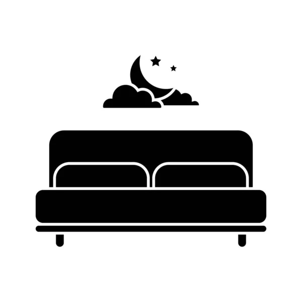 Icono Ilustración Vectorial Hora Acostarse — Vector de stock