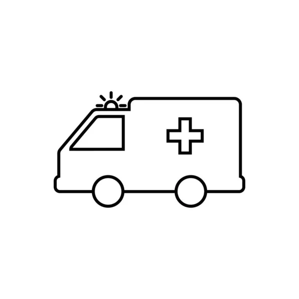 Icona Illustrazione Vettoriale Ambulanza — Vettoriale Stock