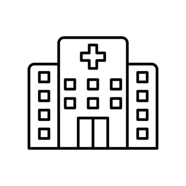 Hastanenin vektör illüstrasyon simgesi