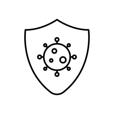 Kalkanda koronanın vektör illüstrasyon simgesi