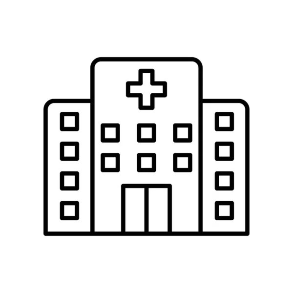 Ícone Ilustração Vetorial Hospital — Vetor de Stock