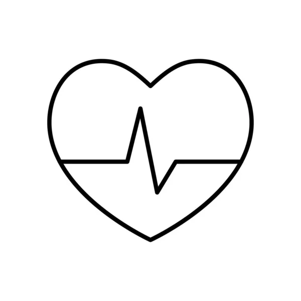 Icono Ilustración Vectorial Frecuencia Cardíaca — Archivo Imágenes Vectoriales